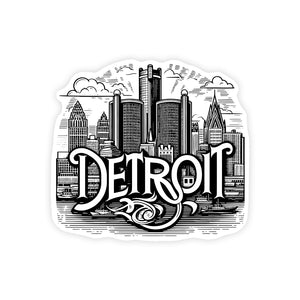 Detroit Skyline (Sticker)