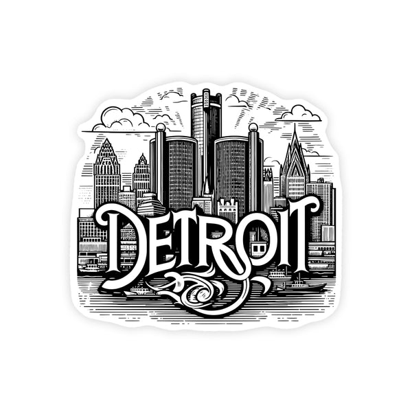 Detroit Skyline (Sticker)