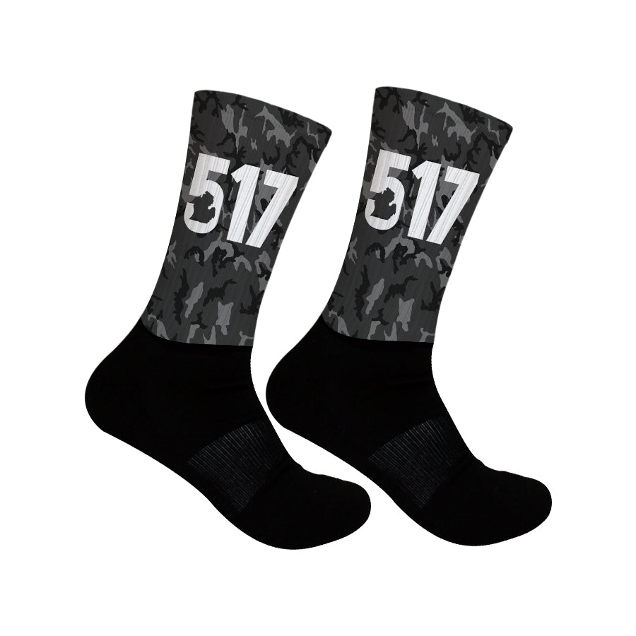 517 MI Black Camo (Socks) - Lansing Clothing Company