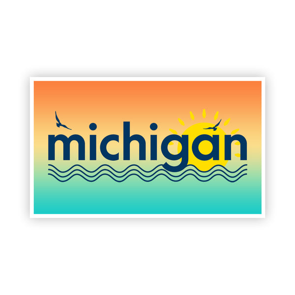 Michigan Water Sunset (Sticker)