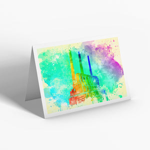 Rainbow Smokestacks (Greeting Card)